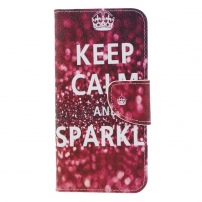 Flipové puzdro Keep calm and sparkle pre Xiaomi Redmi Note 6 Pro - červené