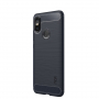 Mofi ochranný kryt s brúsenou textúrou pre Xiaomi Redmi Note 6 Pro - modrý