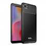 Ochranný kryt s textúrou karbónových vlákien pre Xiaomi Redmi 6 - čierny