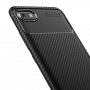 Ochranný kryt s textúrou karbónových vlákien pre Xiaomi Redmi 6 - čierny