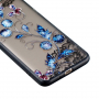 Kryt so vzorom čipky, motýľov a rastlín pre Xiaomi Redmi 6 - modrý