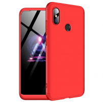 GKK zadný kryt s ochranou hrán pre Xiaomi Redmi Note 6 Pro - červený