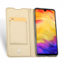 Dux Ducis kožené puzdro s priehradkou na karty pre Xiaomi Redmi Note 7 - zlaté