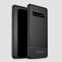 Ipaky kryt s textúrou karbónových vlákien pre Samsung Galaxy S10 - čierny