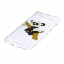 Plastový kryt panda a bambus pre Samsung Galaxy S10 Plus - transparentný