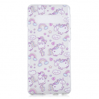 Plastový kryt jednorožce pre Samsung Galaxy S10 Plus - transparentný