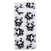 Plastový kryt pandy pre Samsung Galaxy S10 Plus - transparentný