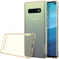 Nillkin transparentný kryt z mäkkého plastu pre Samsung Galaxy S10 - zlatý