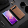 X-Level kryt s koženkovým povrchom pre Samsung Galaxy S10 - hnedý