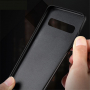 X-Level kryt s koženkovým povrchom pre Samsung Galaxy S10 - hnedý