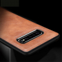 X-Level kryt s koženkovým povrchom pre Samsung Galaxy S10 - hnedý