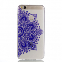 Plastový kryt modrá mandala pre Huawei P10 Lite - transparentný