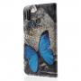 Flipové puzdro modrý motýľ pre Huawei P20 Lite - sivé
