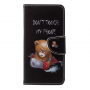 Flipové puzdro medveď pre Huawei P20 Pro - čierne
