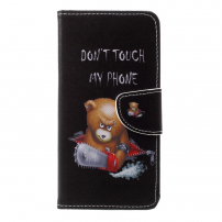Flipové puzdro medveď pre Huawei P20 Pro - čierne