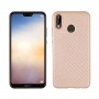 Plastový kryt s textúrou karbónu pre Huawei P20 Lite - zlatý