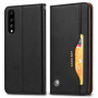 Kožené flipové puzdro pre Huawei P20 Pro - čierne