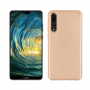Plastový kryt s textúrou karbónu pre Huawei P20 Pro - zlatý