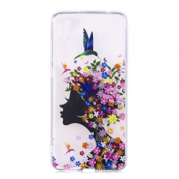Plastový kryt kvetinové dievča pre Huawei P20 Pro - transparentný
