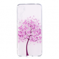 Plastový kryt ružový strom pre Huawei P20 Pro - transparentný