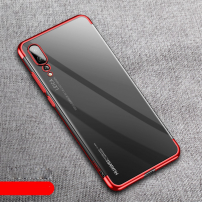 Cafele plastový kryt číry s rámčekom pre Huawei P20 Pro - červený
