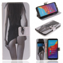 Flipové puzdro dievča pre Huawei Y7 Prime (2018) - čiernobiele