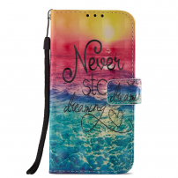 Flipové puzdro Never stop dreaming pre Huawei Y7 Prime (2018) - farebné