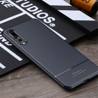 Ipaky plastový kryt s textúrou karbónu pre Huawei P20 Pro - tmavomodrý