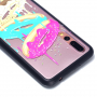 Plastový embosovaný kryt donuty pre Huawei P20 Pro - transparentný