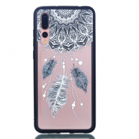 Plastový embosovaný kryt lapač snov pre Huawei P20 Pro - transparentný