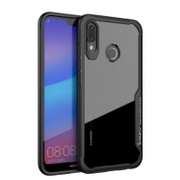 Ipaky číry kryt s rámčekom pre Huawei P20 Lite - čierny