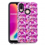 Ochranný pogumovaný kryt s leknami pre Huawei P20 Lite - ružovobiely