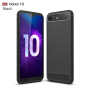 Ochranný plastový kryt s brúsenou textúrou pre Honor 10 - čierny