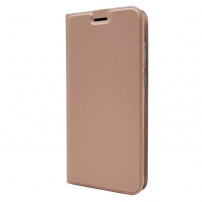 Kožené magnetické puzdro pre Huawei P20 Pro - ružovo-zlaté