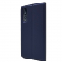 Kožené magnetické puzdro pre Huawei P20 Pro - tmavomodré