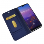 Kožené magnetické puzdro pre Huawei P20 Pro - tmavomodré