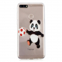 Plastový kryt panda pre Huawei Y7 Prime (2018) - transparentný