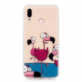 Ochranný plastový kryt plameniaky pre Huawei P20 Lite - transparentný