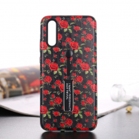 Plastový kryt s pútkom divoké ruže pre Huawei P20 Pro - čierny