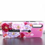 Plastový kryt s pútkom kvetiny pre Huawei P20 Pro - ružový