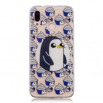 Plastový kryt tučniak pre Huawei P20 Lite - transparentný