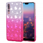 Plastový kryt srdiečka pre Huawei P20 Pro - ružový