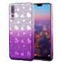 Plastový kryt srdiečka pre Huawei P20 Pro - fialový