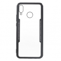 Plastový číry kryt s rámčekom pre Huawei Nova 3 - čierny