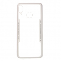 Plastový číry kryt s rámčekom pre Huawei Nova 3 - biely