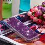 Plastový kryt s plávajúcimi flitrami pre Huawei Y5 (2018) / Honor 7S - fialový