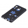Plastový kryt modré kvetiny pre Huawei Nova 3i - čierny