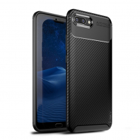 Ipaky plastový kryt s textúrou karbónu pre Honor 10 - čierny
