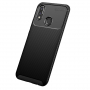 Plastový kryt s textúrou karbónu pre Huawei Nova 3i - čierny