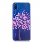 Plastový kryt ružový strom pre Huawei Nova 3 - transparentný